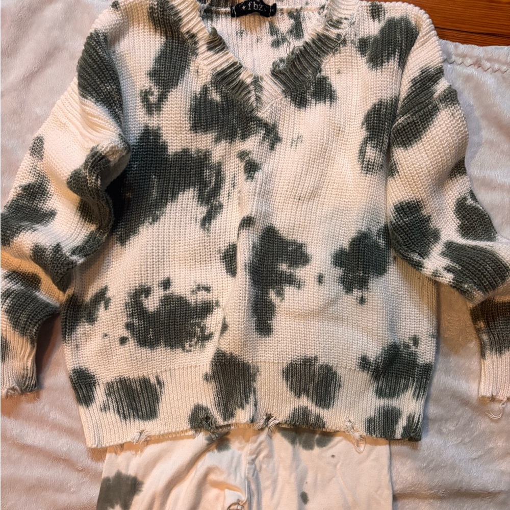 Flowers by Zoe Green and White Kids Matching Set